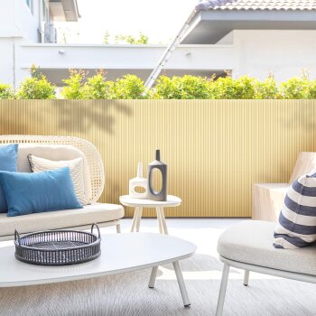 Ribelli® PVC Sichtschutzmatte, Sichtschutz Zaun Balkon Windschutz, 120 x 500 cm, Bambus - B-Ware gut