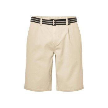 LIVERGY® Herren Shorts, mit abnehmbarem Gürtel (Beige, L (52/54)) - B-Ware Beschädigt
