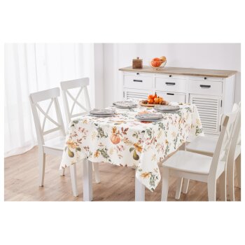 LIVARNO HOME Tischdecke / Tischläufer-Set, aus recyceltem Material (Tischdecke, Kürbis) - B-Ware neuwertig