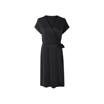 ESMARA® Damen Kleid, in Wickeloptik (schwarz, M(40/42)) - B-Ware sehr gut