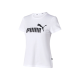 PUMA Damen T-Shirt ESS Logo Tee, aus reiner Baumwolle (Weiß, L) - B-Ware neuwertig