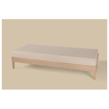LIVARNO® Musselin-Spannbettlaken, 180-200 x 200 cm, beige - B-Ware neuwertig