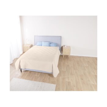 LIVARNO home Tagesdecke, aus recyceltem Material (Beige) - B-Ware sehr gut