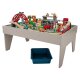 LUPILU® Holzeisenbahn Spieltisch, 100-teilig - B-Ware gut