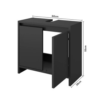 LIVARNO® Bad-Waschbeckenunterschrank Oslo, anthrazit - B-Ware