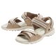Footflexx Damen-Sandalen, G-Weite, mit Klettverschluss, 36, beige - B-Ware sehr gut