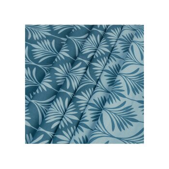 LIVARNO home Bettwäsche, aus Satin, 140 x 200 cm, blau/Blumen - B-Ware neuwertig
