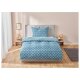 LIVARNO home Bettwäsche, aus Satin, 140 x 200 cm, blau/Blumen - B-Ware neuwertig