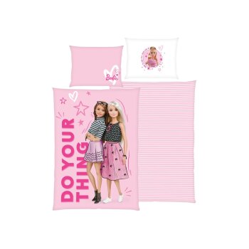 Barbie Kinder-Wendebettwäsche, 140 x 200 cm 70 x 90...