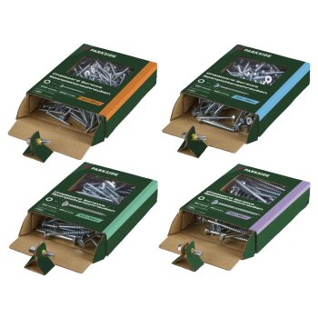 PARKSIDE® Spanplattenschraubensortiment, 420-tlg./ Dübelsortiment, 500-tlg. (Schrauben) - B-Ware neuwertig