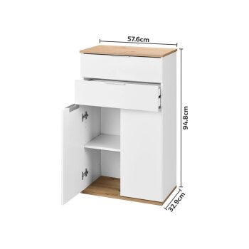 LIVARNO® Kommode mit 2 Schubkästen und 2 Türen - B-Ware Transportschaden M