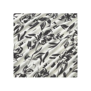 LIVARNO home Mikrofaser-Satin-Bettwäsche, 140 x 200 cm, 70 x 90 cm Blumen/weiß - B-Ware neuwertig