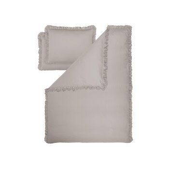 LIVARNO Satin Bettwäsche, 240 x 220 cm, grau -...