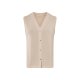 ESMARA® Damenweste aus Strukturstoff Grobstrickweste für Damen Strickweste Damen Weste, grob strukturiert (Beige, M(40/42)) - B-Ware neuwertig