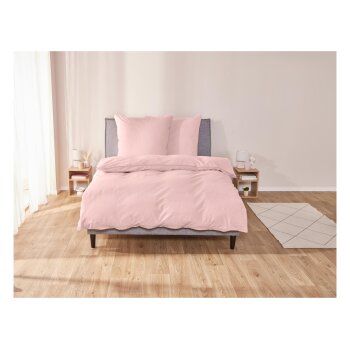 LIVARNO home Edel-Renforcé-Bettwäsche, 200 x 220 cm, rosa - B-Ware sehr gut