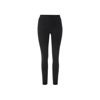 esmara® Damen Leggings, in modischer Ripp-Qualität (Schwarz, M(40/42)) - B-Ware sehr gut
