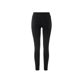 esmara® Damen Leggings, in modischer Ripp-Qualität (Schwarz, M(40/42)) - B-Ware sehr gut