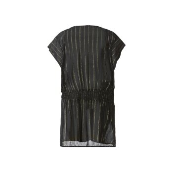 ESMARA® Damen Strandtunika mit Seitenschlitzen (schwarz/silber/gold, S(36/38)) - B-Ware neuwertig