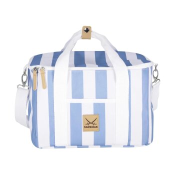 SANSIBAR Kühltasche (rechteckig blau/weiß) -...