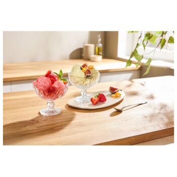 SILVERCREST® Glas-Eisbecher-Set / Glas-Eisschalen-Set (Eisbecher mit Fuß/transparent) - B-Ware neuwertig