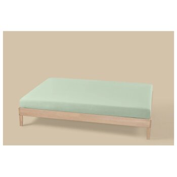 LIVARNO® Jersey-Spannbettlaken-Set, 2 Stück, 140-160 x 200 cm, grün - B-Ware sehr gut
