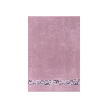 LIVARNO home Badetuch, 100 x 150 cm, rose/Bordüre - B-Ware neuwertig