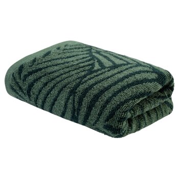 LIVARNO home Frottier-Duschtuch, 70 x 140 cm, dunkelgrün - B-Ware sehr gut