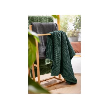 LIVARNO home Frottier-Duschtuch, 70 x 140 cm, dunkelgrün - B-Ware sehr gut