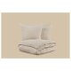 LIVARNO Premium Musselin Bettwäsche, 240 x 220 cm, beige - B-Ware neuwertig