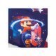 LIVARNO® Kinder Wendebettwäsche, 140 x 200 cm, Super Mario/dunkelblau/violett - B-Ware neuwertig