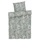 LIVARNO home Renforcé-Bettwäsche, 140 x 200 cm, 70 x 80 cm, grün/große Blumen - B-Ware sehr gut