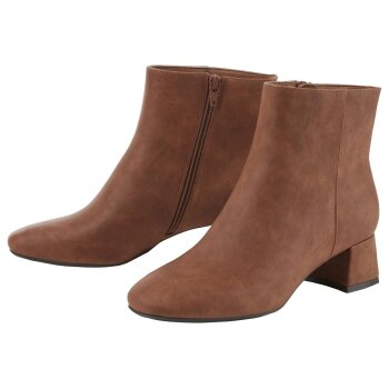 ESMARA® Damen Stiefeletten, mit seitlichen Reißverschlüssen (Braun, 36) - B-Ware neuwertig