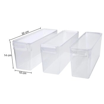 SILVERCREST® Kühlschrank-Organizer ohne Deckel, 3er Set, 3,4 L - B-Ware sehr gut
