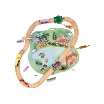 LUPILU® Holzeisenbahn-Set, 53-teilig - B-Ware neuwertig
