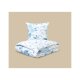 LIVARNO® Edel-Renforcé-Bettwäsche, 155 x 220 cm, weiß/blau - B-Ware neuwertig