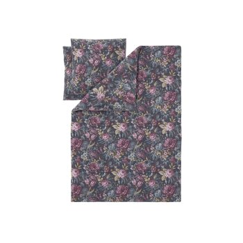 LIVARNO® Renforcé-Bettwäsche, 200 x 220 cm, Blumen - B-Ware neuwertig