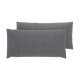 LIVARNO® Musselin-Kissenbezüge, 2 Stück, 40 x 80 cm, grau - B-Ware neuwertig