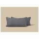 LIVARNO® Musselin-Kissenbezüge, 2 Stück, 40 x 80 cm, grau - B-Ware neuwertig