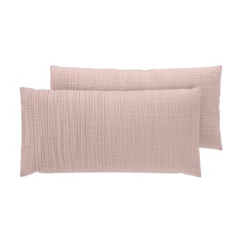 LIVARNO® Musselin-Kissenbezüge, 2 Stück, 40 x 80 cm - B-Ware