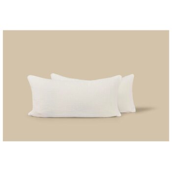 LIVARNO® Musselin-Kissenbezüge, 2 Stück, 40 x 80 cm - B-Ware