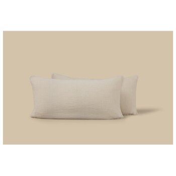 LIVARNO® Musselin-Kissenbezüge, 2 Stück, 40 x 80 cm - B-Ware