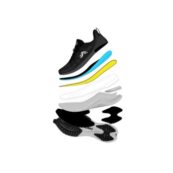 CRIVIT Herren-Laufschuhe, 45, schwarz - B-Ware sehr gut