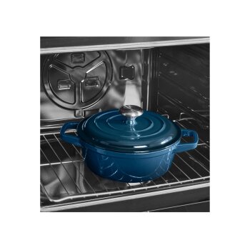 SILVERCREST® Premium-Gusseisentopf-Set, Ø 23 cm (1,9 l / 2,9 l / 4,2 l) (Dunkelblau) - B-Ware sehr gut