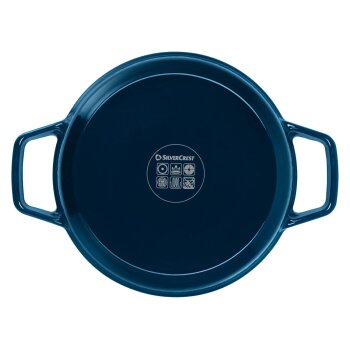 SILVERCREST® Premium-Gusseisentopf-Set, Ø 23 cm (1,9 l / 2,9 l / 4,2 l) (Dunkelblau) - B-Ware sehr gut
