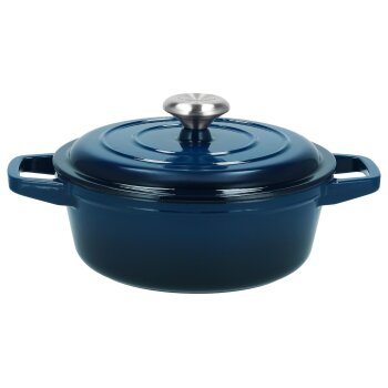 SILVERCREST® Premium-Gusseisentopf-Set, Ø 23 cm (1,9 l / 2,9 l / 4,2 l) (Dunkelblau) - B-Ware sehr gut