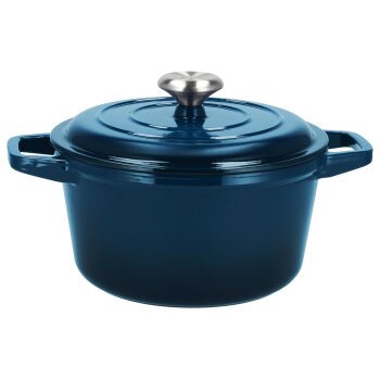 SILVERCREST® Premium-Gusseisentopf-Set, Ø 23 cm (1,9 l / 2,9 l / 4,2 l) (Dunkelblau) - B-Ware sehr gut