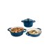 SILVERCREST® Premium-Gusseisentopf-Set, Ø 23 cm (1,9 l / 2,9 l / 4,2 l) (Dunkelblau) - B-Ware sehr gut