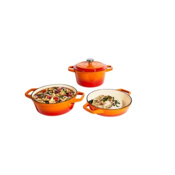 SILVERCREST® Premium-Gusseisentopf-Set, Ø 23 cm (1,9 l / 2,9 l / 4,2 l) - B-Ware