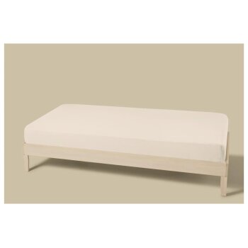 LIVARNO® Satin-Spannbettlaken, 90-100 x 200 cm (Beige) - B-Ware sehr gut