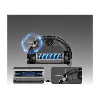 SILVERCREST Saugroboter, 2 in 1, mit Absaugstation, schwarz - B-Ware neuwertig